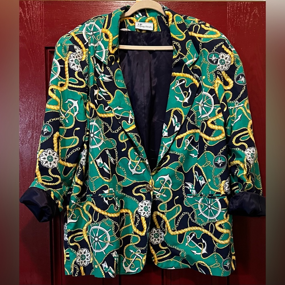Vintage 80’s Colorful Nautical Style Blazer
